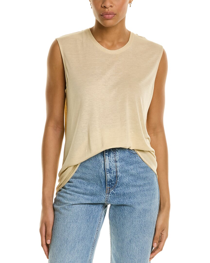 Rag & Bone Michal Linen-blend Muscle Tank In Nocolor