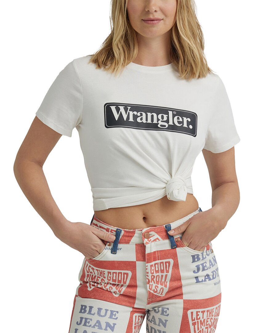 Shop Wrangler Block Logo Regular T-shirt