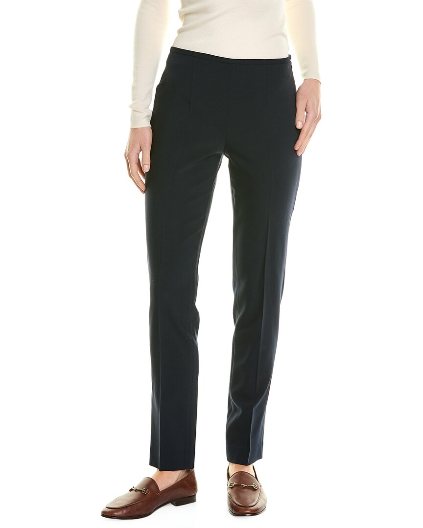 Michael Kors Collection Pebble Crepe Wool-blend Pant In Nocolor