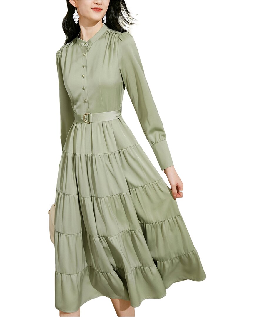 Onebuye Linen-blend Midi Dress | ModeSens