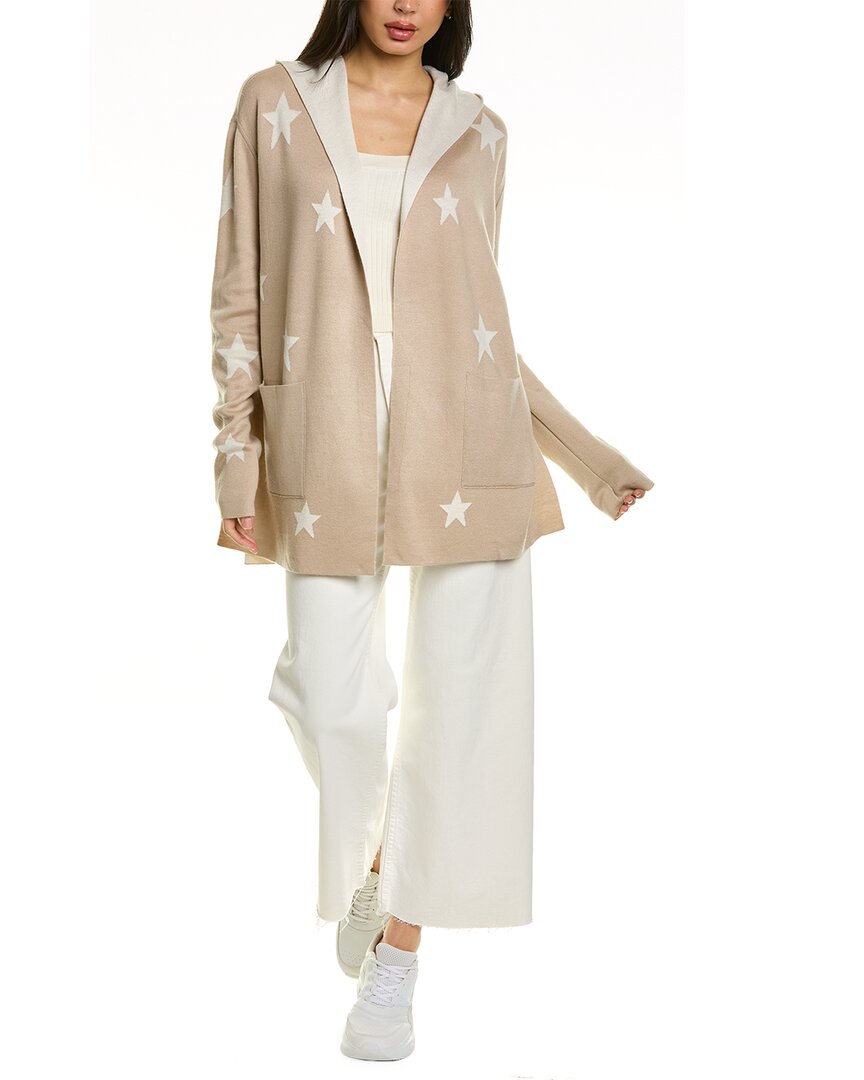 Splendid Sydney Reversible Hooded Cardigan In Brown