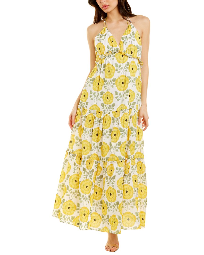 Shop Celina Moon Tiered Dress In Yellow