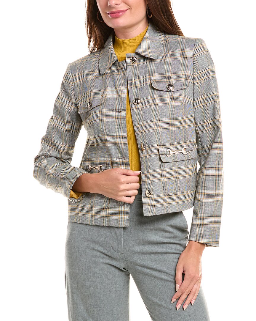 Jones New York Jacket In Gray