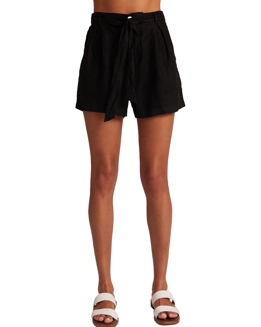 Shop Bella Dahl Belted Pleat Front Linen Short