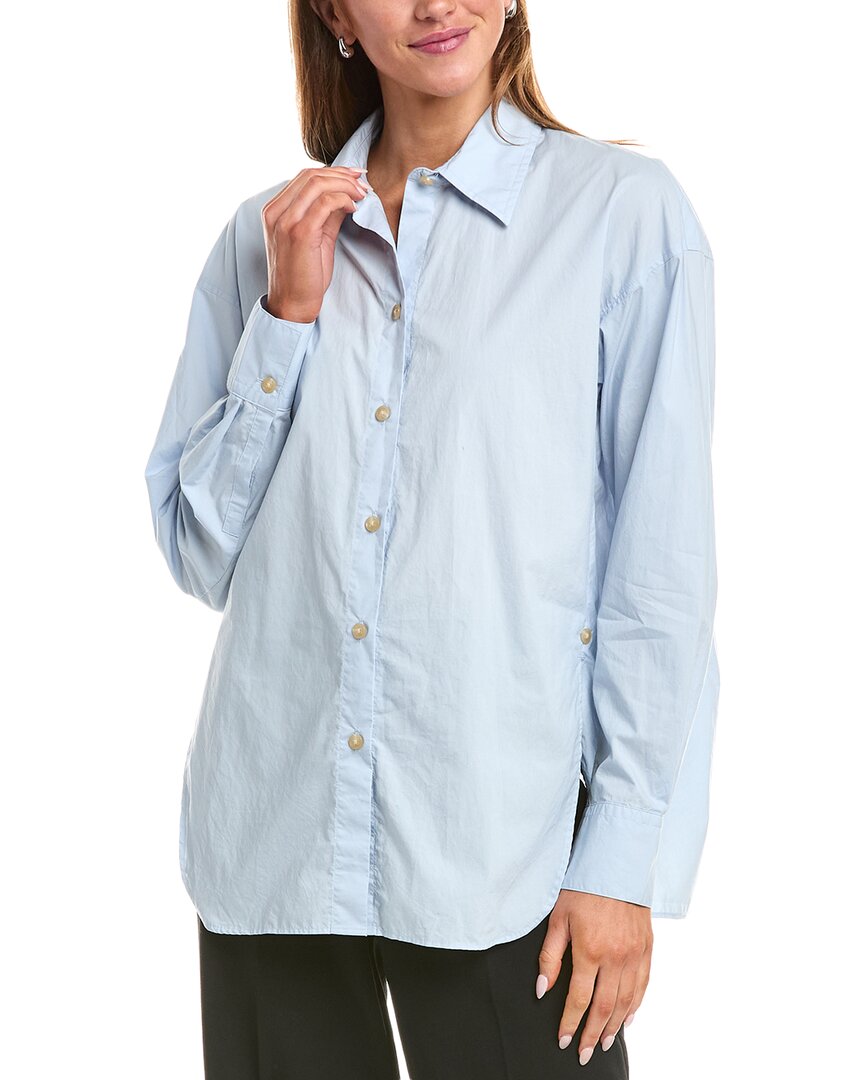 Vince Hemd Aus Baumwollpopeline In Blue
