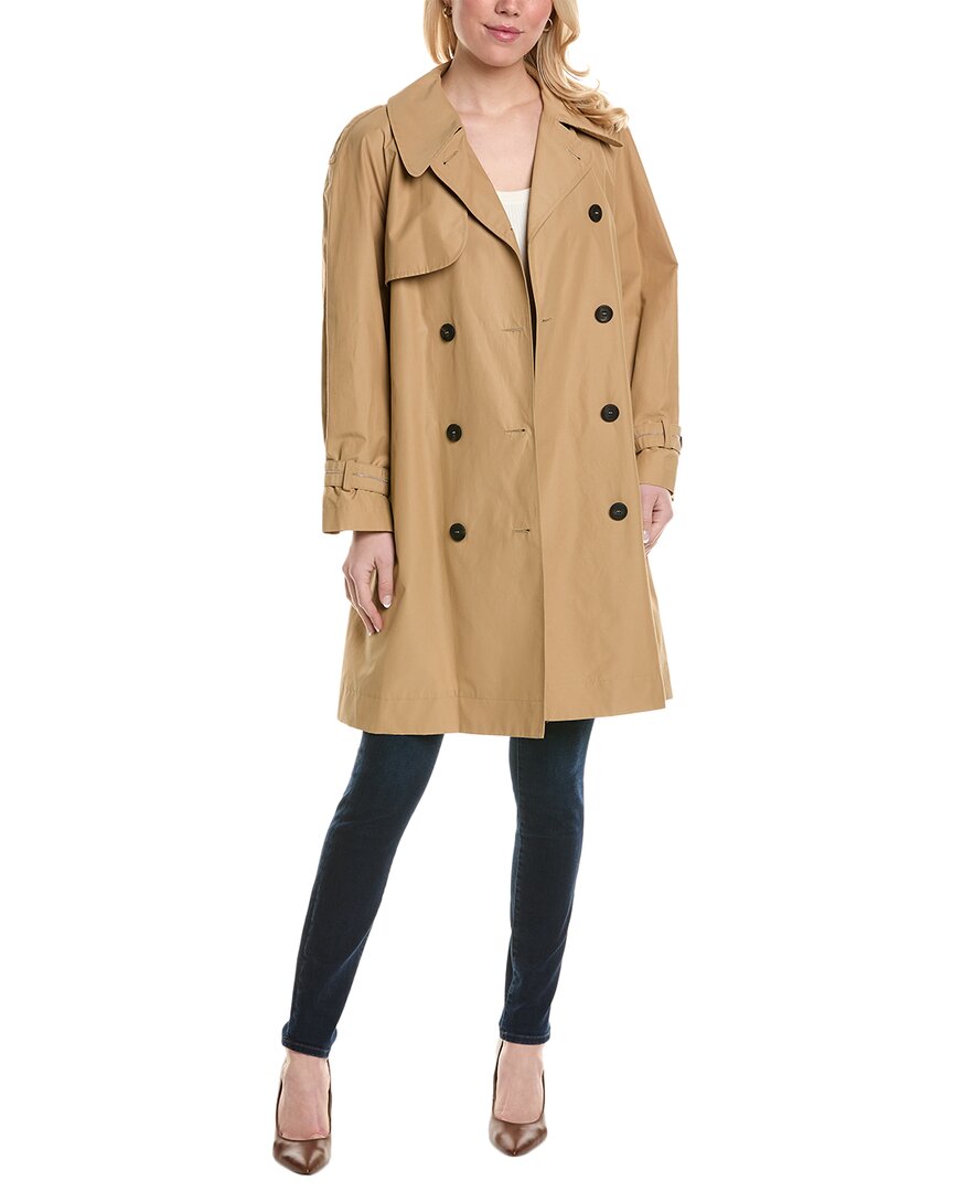 Shop Peserico Belted Trench Coat In Brown