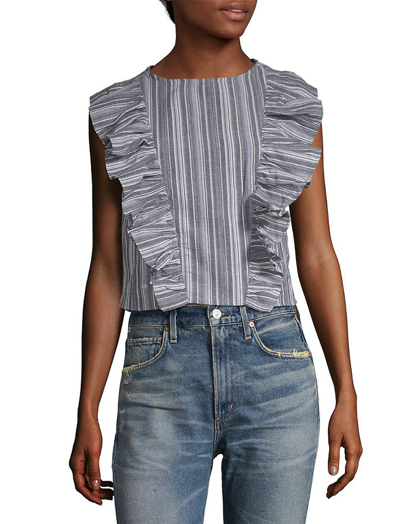 Image of Lucca Couture Alexandra Stripe Cropped Top