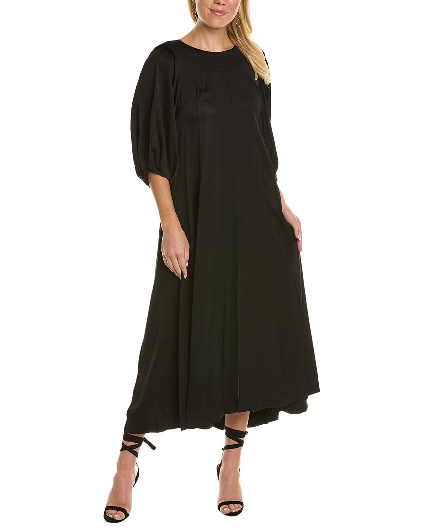 Shop Rebecca Taylor Open Back Maxi Dress In Black
