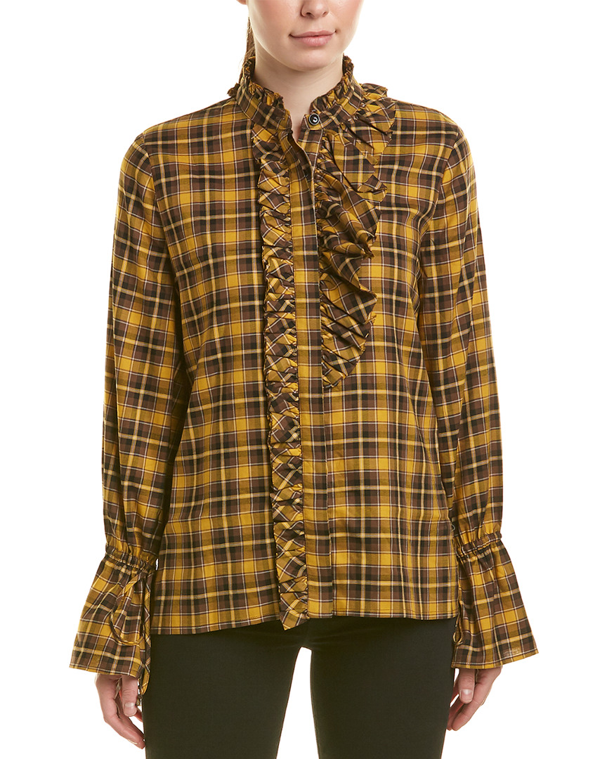 Image of Divine Heritage Ruffle Blouse