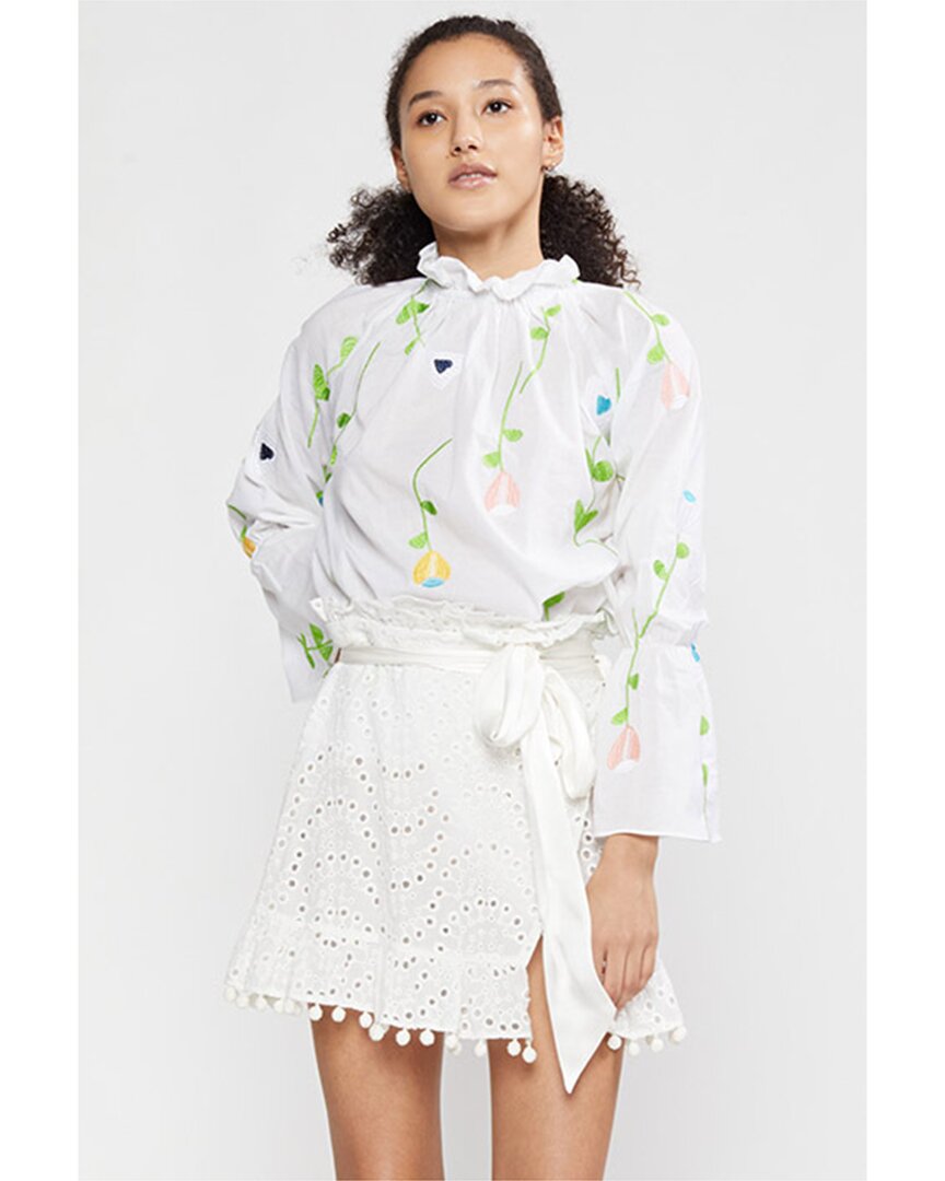 Shop Cynthia Rowley Decker Lace Wrap Skirt In White