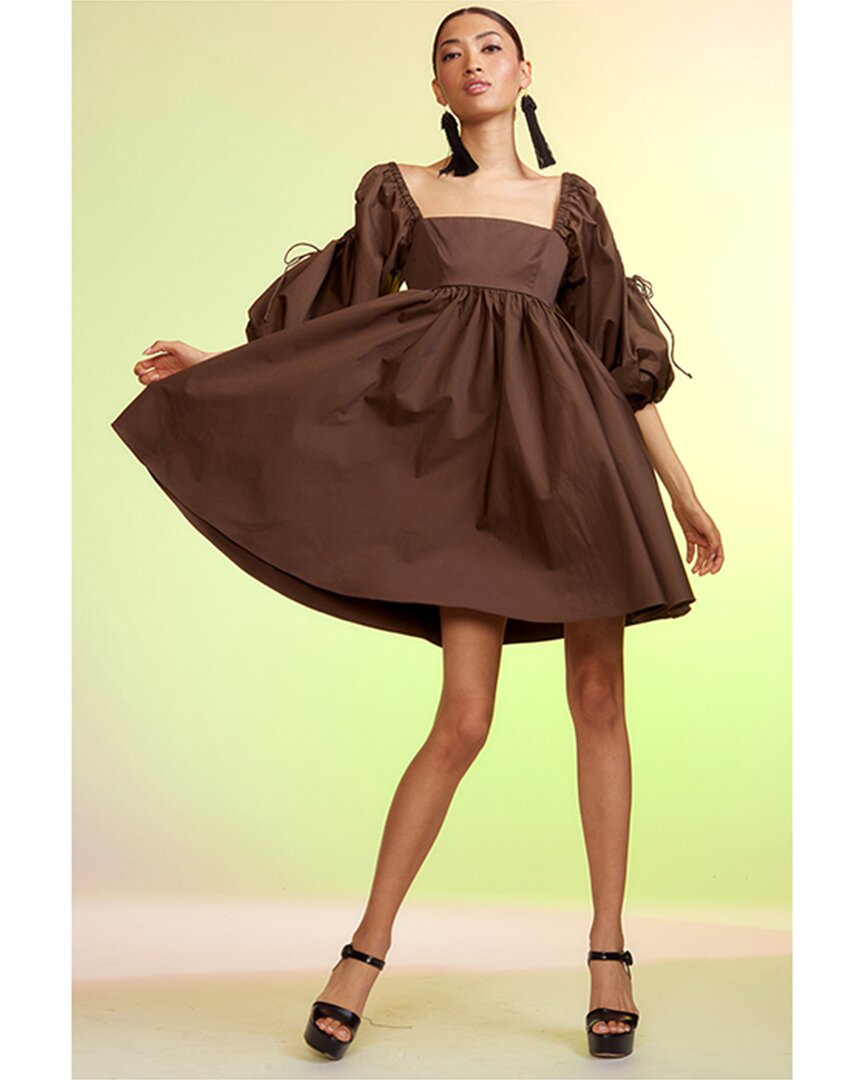 Shop Cynthia Rowley Halle Cold; Shoulder Dress In Brown