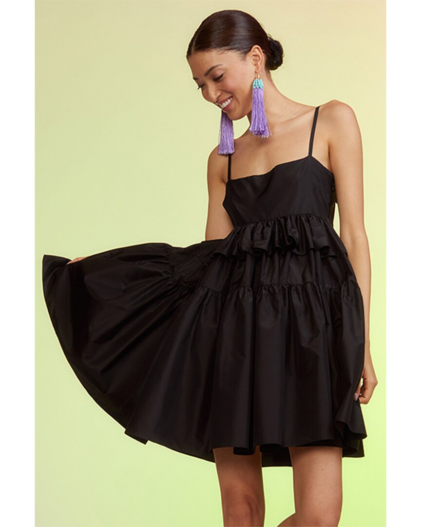 Shop Cynthia Rowley Nikki Silk Dress In Black
