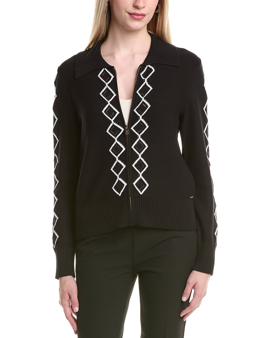 St John St. John Knit In Diamond Jacket In Black