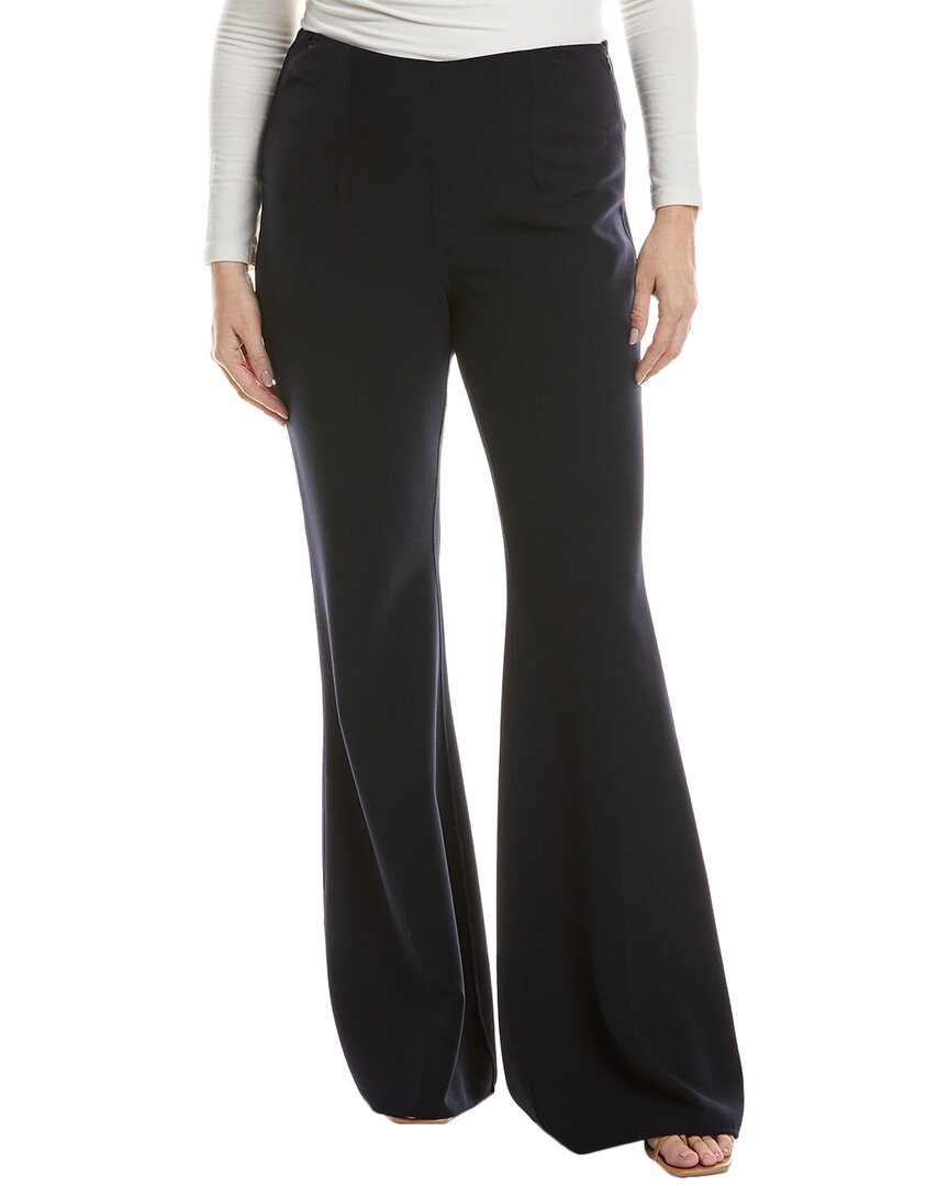 Michael Kors Collection Wool-blend Flare Pant In Black