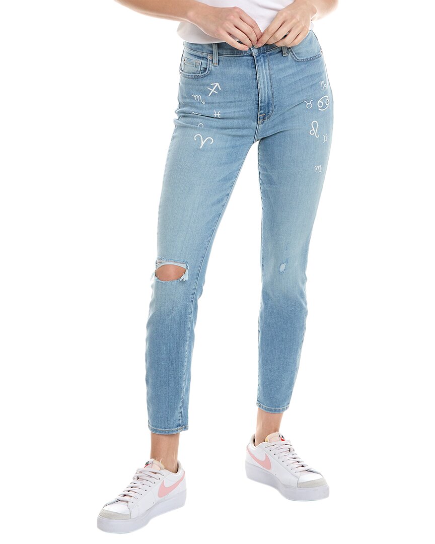 Shop 7 For All Mankind High-waist Ankle Skinny Darby Blue Super Skinny Jean