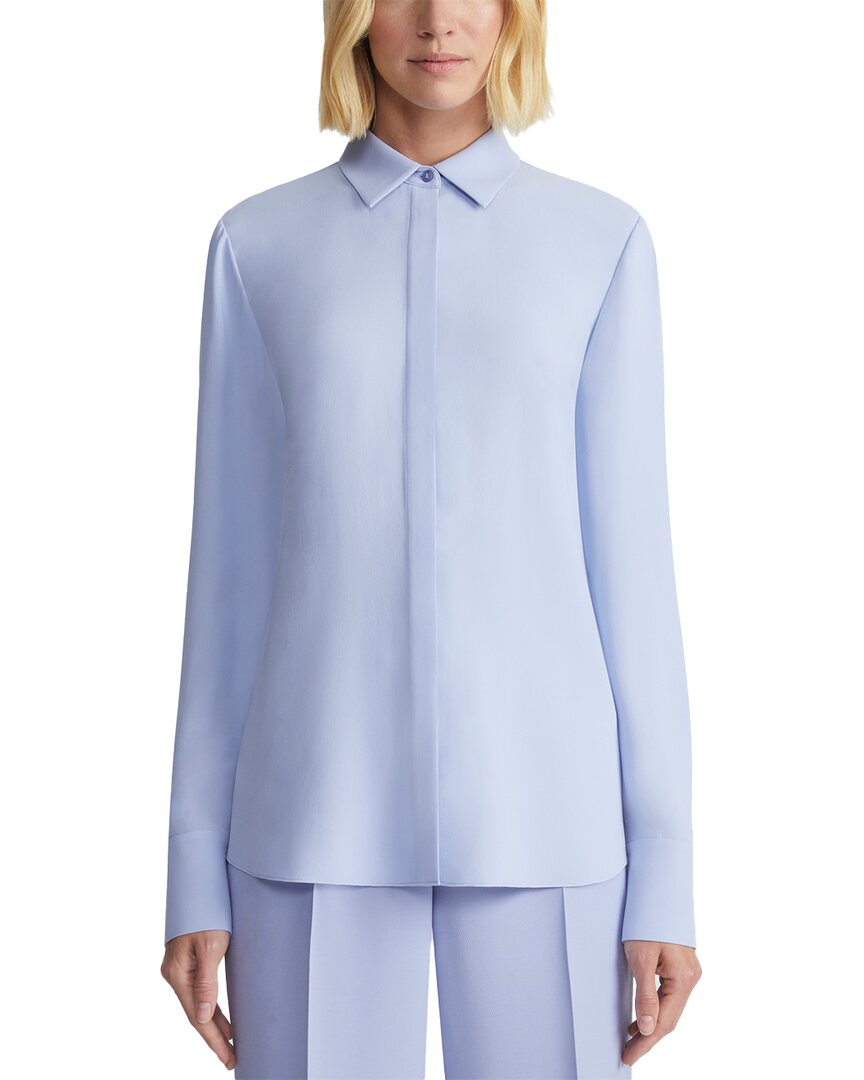 Lafayette 148 Scottie Silk Button-down Blouse