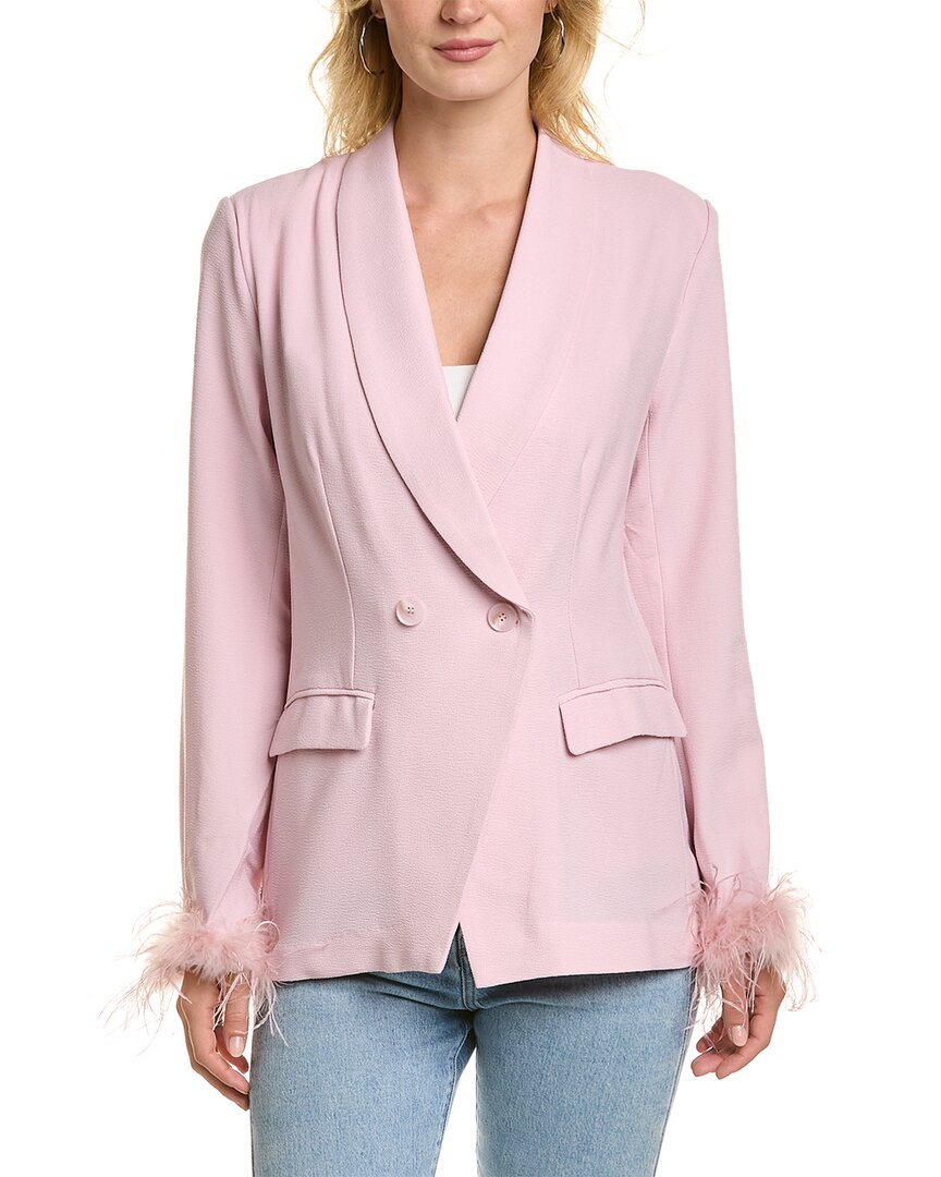 Shop Fate Feather Blazer In Pink