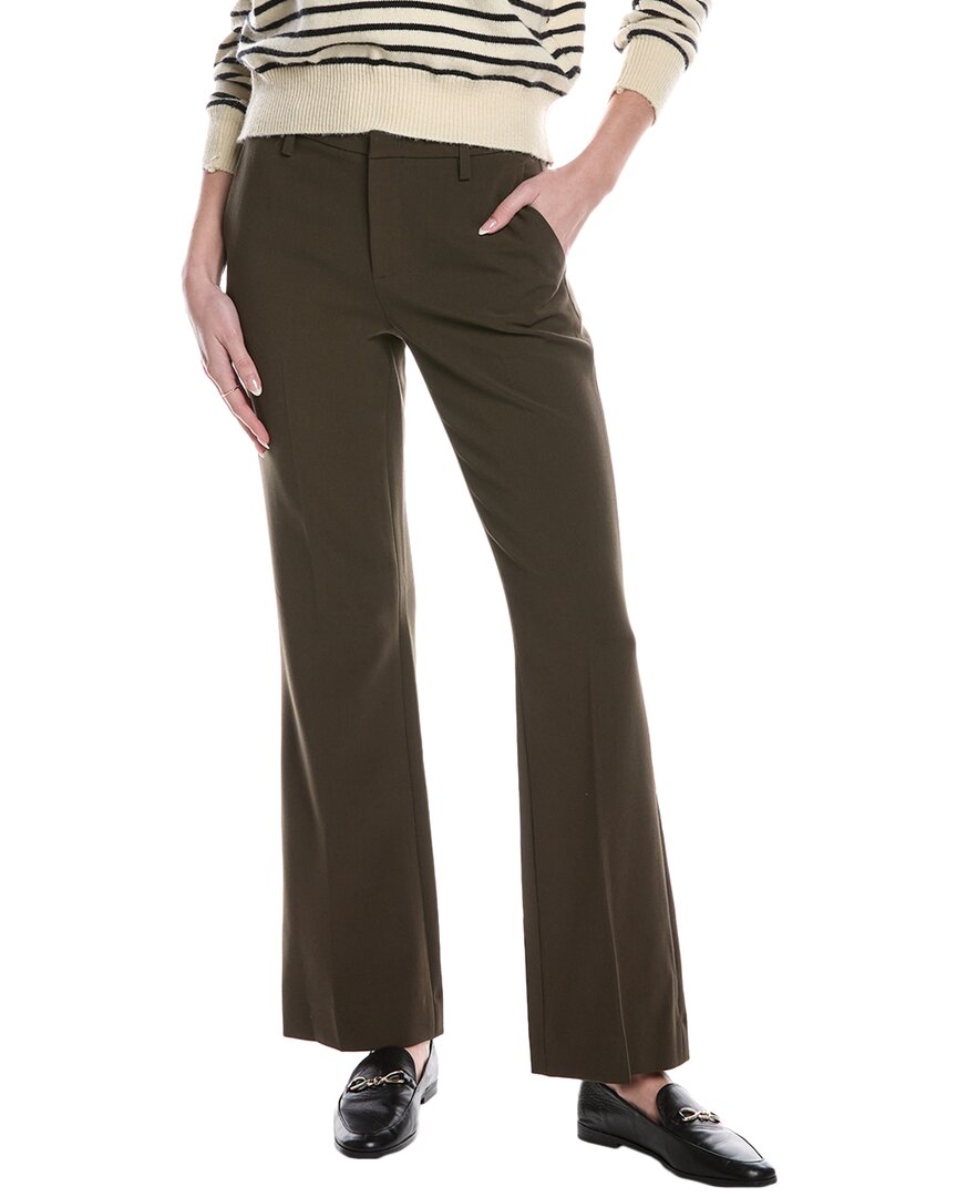 Vince Tailored Mid Rise Stretch Bootcut Pants In Green