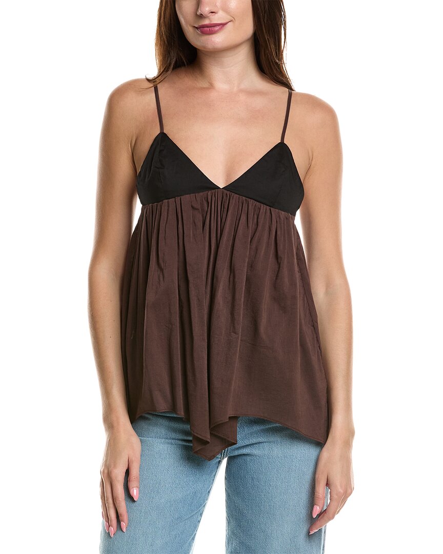 Weworewhat Flowy Triangle Cami In Brown