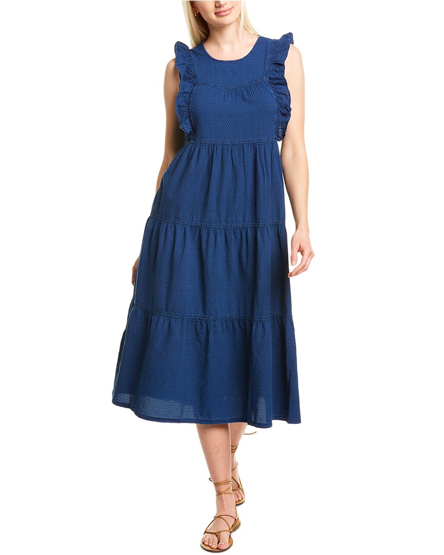 Madewell Ruffled-Bodice Tiered Midi Dress Women's | eBay