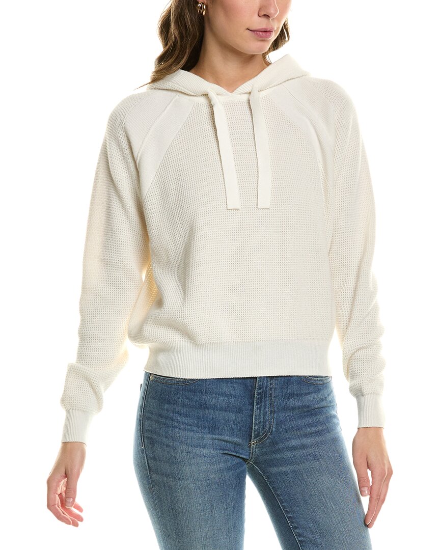 Wispr Hayley Silk-blend Hoodie In Blue