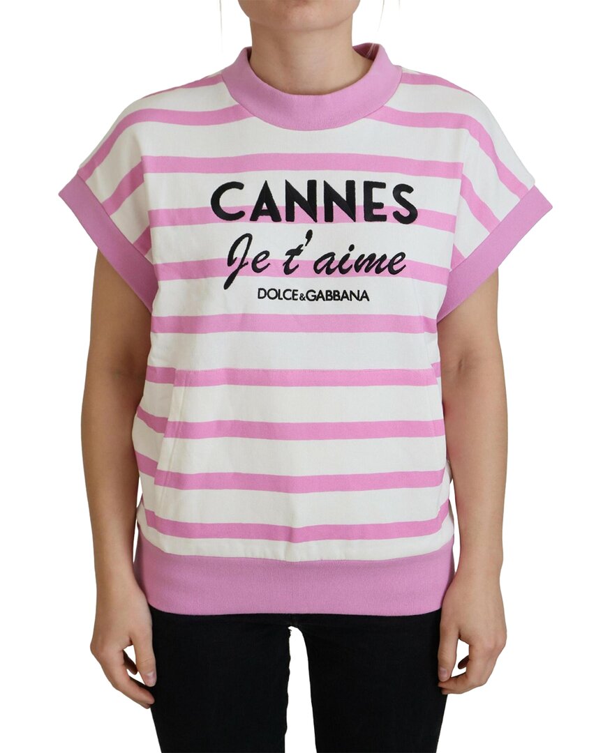 Shop Dolce & Gabbana White Pink Cannes Exclusive Women'