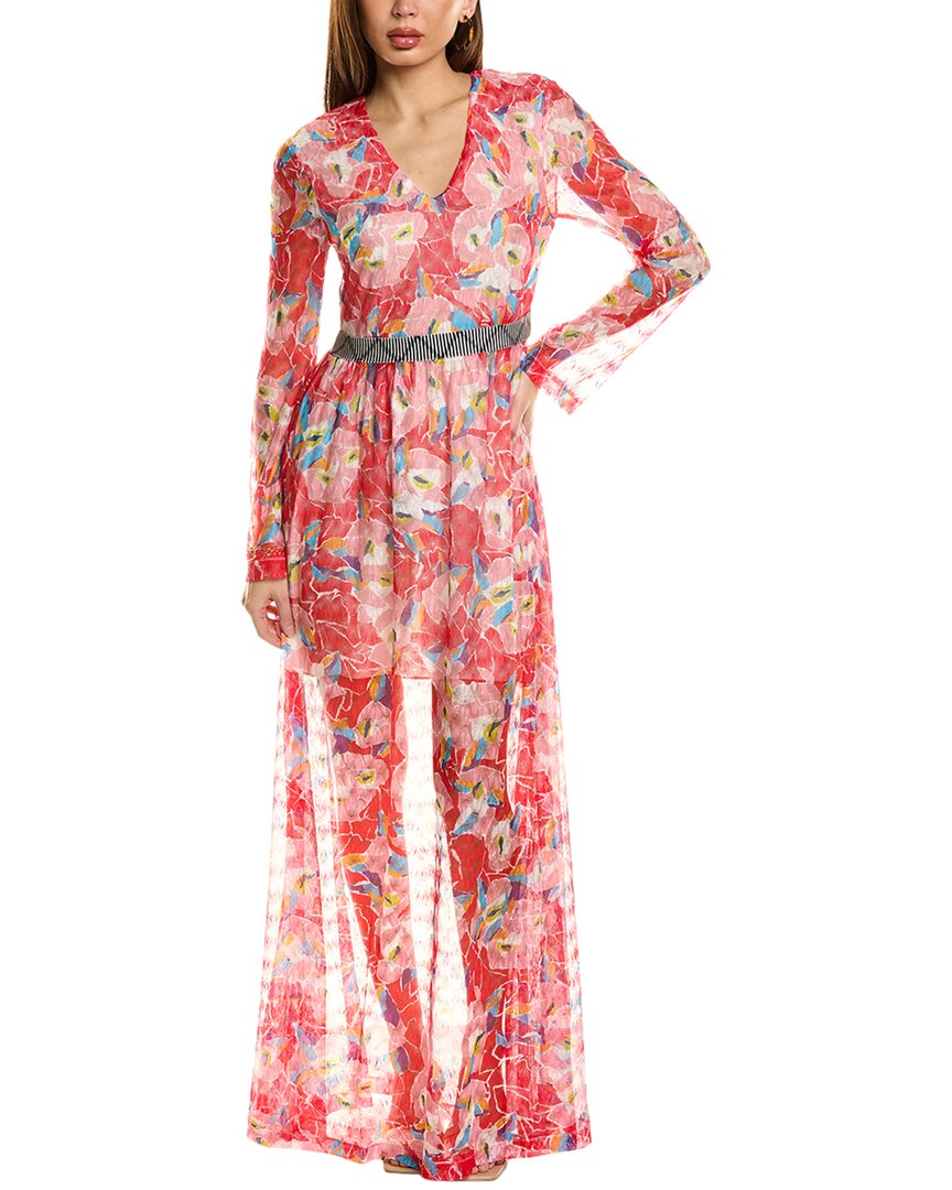 M Missoni Lace Maxi Dress In Pink