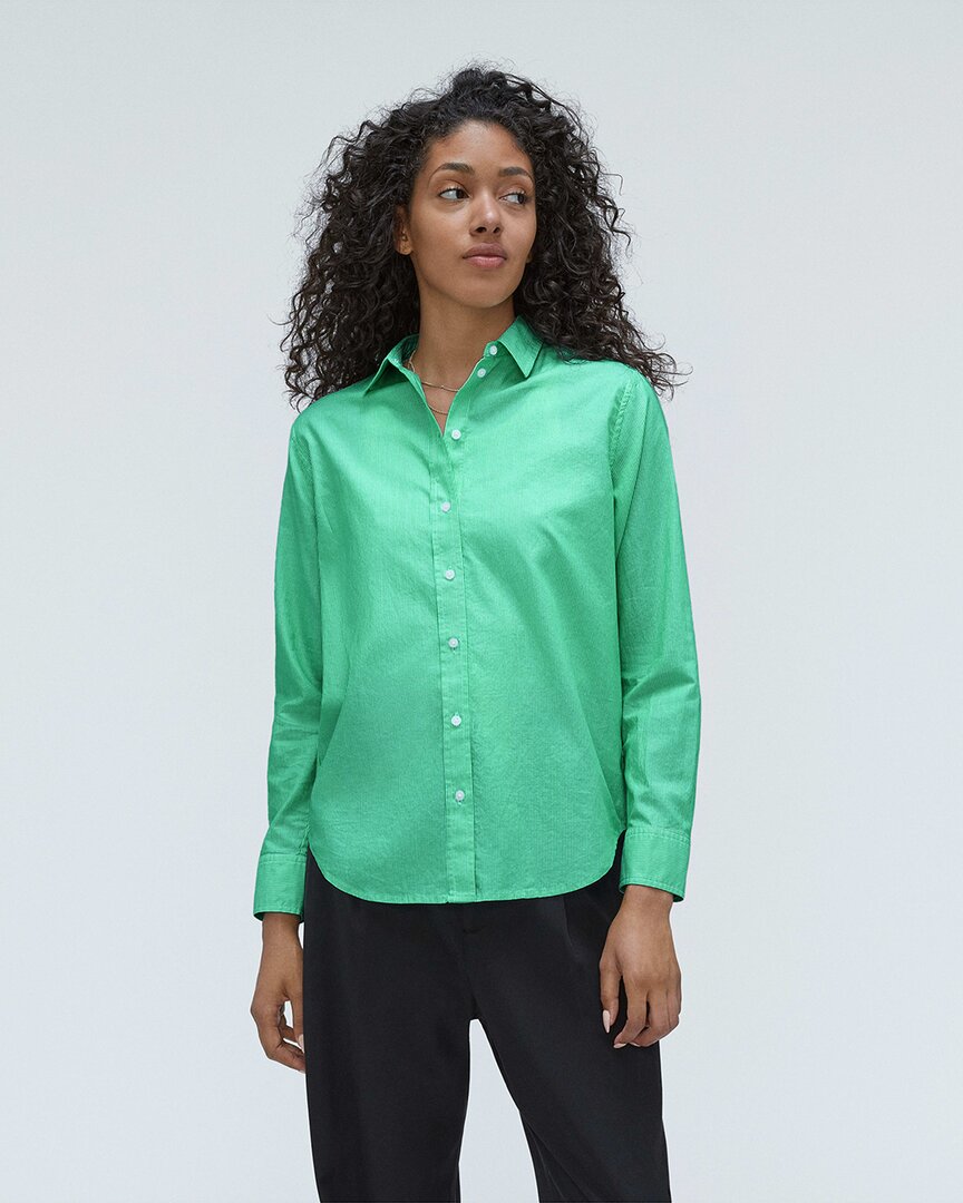 Everlane The Silky Relaxed Shirt In Green