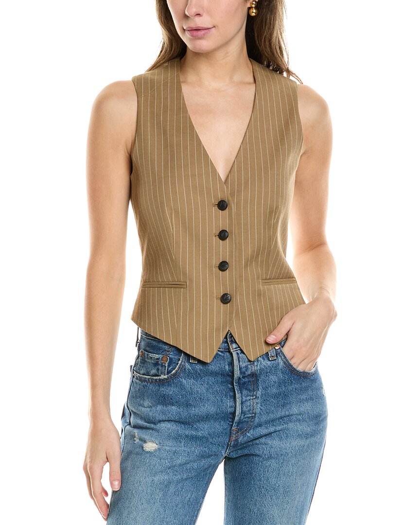 RAG & BONE RAG & BONE PRIYA ITALIAN STRIPE WOOL-BLEND VEST