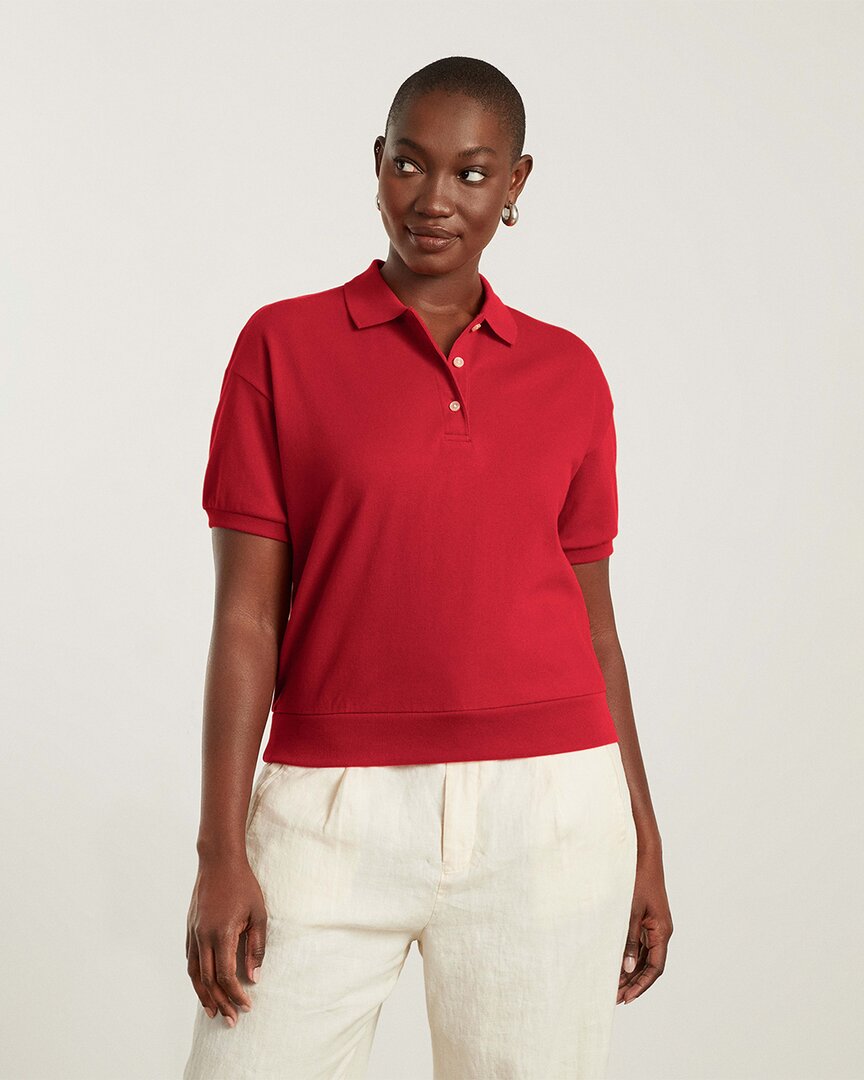 Everlane The Oversized Polo In Red