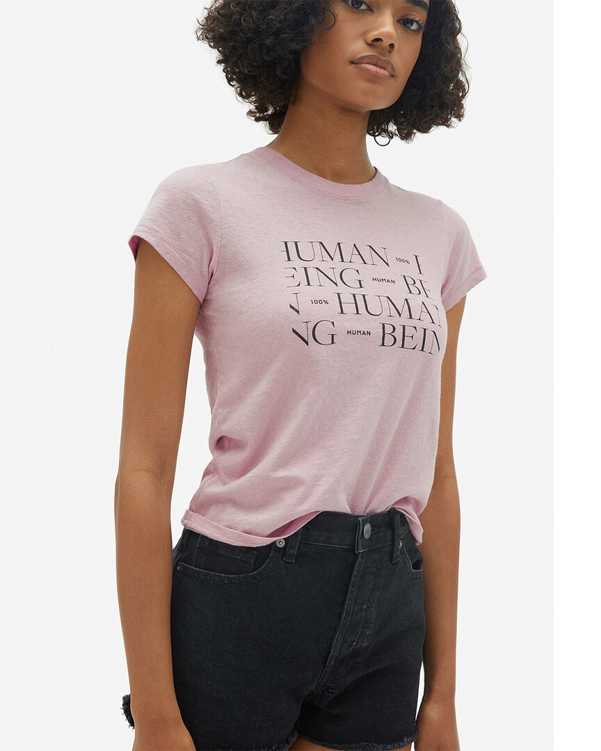 Everlane The 100% Human Being Human T-shirt In Pink