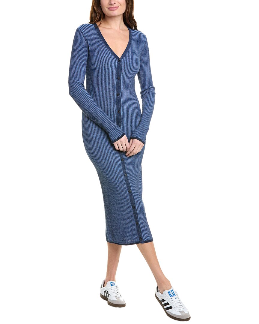 Rag & Bone Alexis Rib Midi Dress In Blue