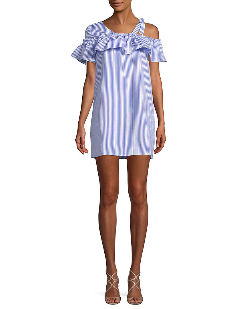 Image of Haute Rogue One-Shoulder Stripe Mini Dress