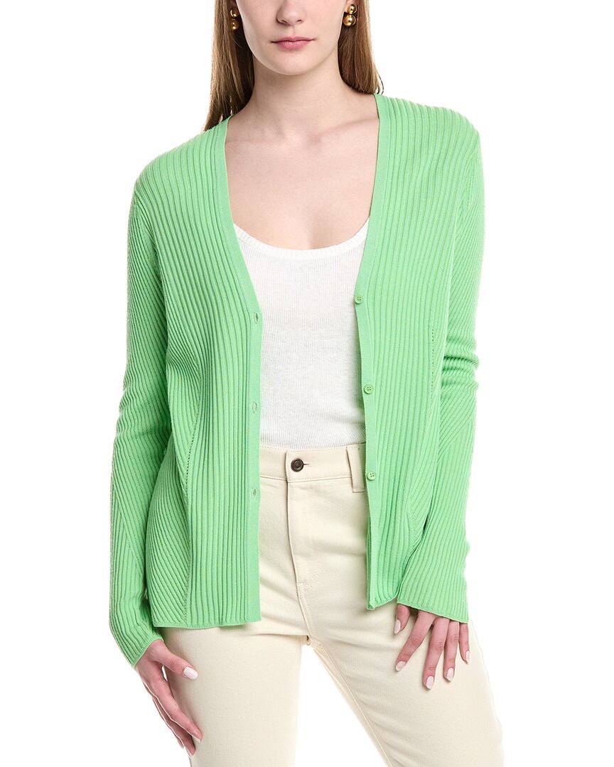 Lafayette 148 New York Ribbed Cardigan In Multi