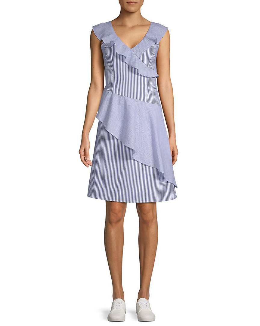 Image of Collective Concepts Asymmetrical Ruffle A-Line Dress