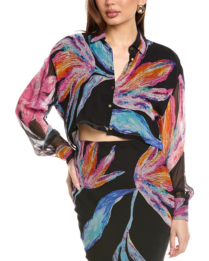 Rococo Sand Margo Crop Shirt In Black