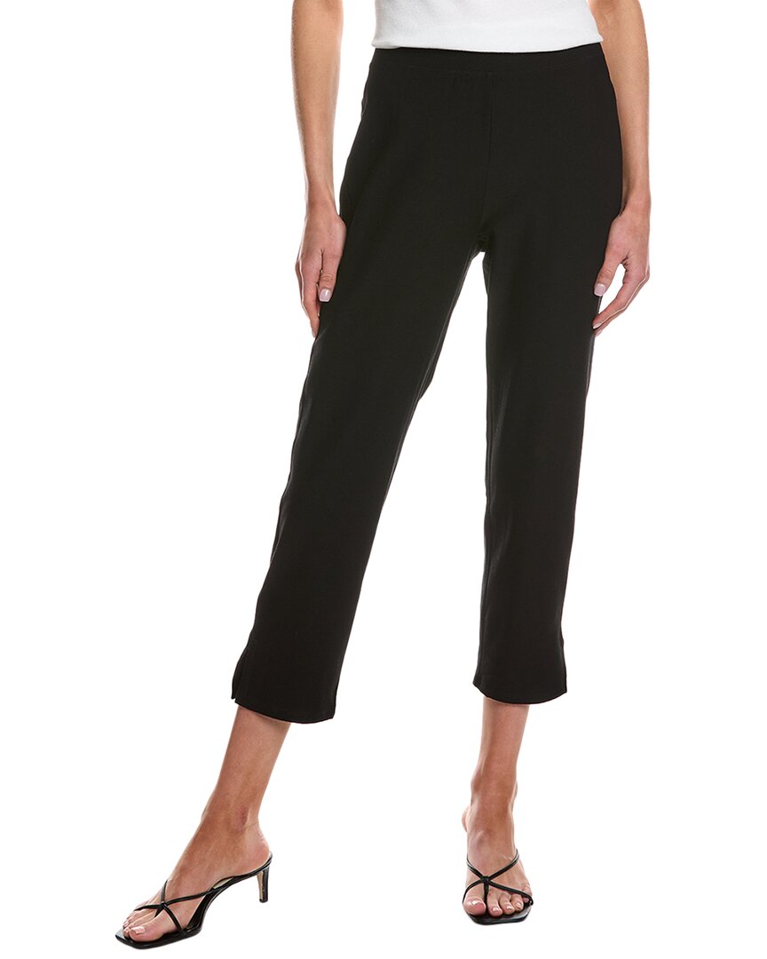Eileen Fisher Hi Waisted Slim Crop Pant In Black