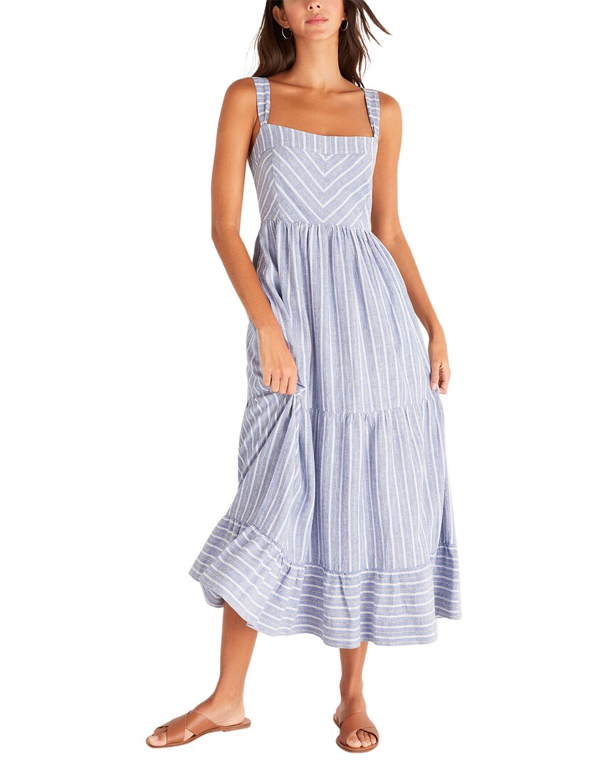 Shop Z Supply Ayla Striped Linen-blend Midi Dress