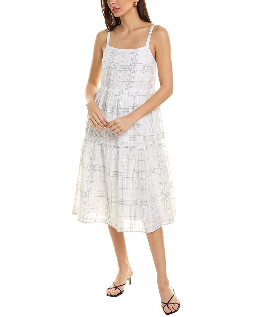 Shop Bella Dahl Tiered Linen-blend Midi Dress