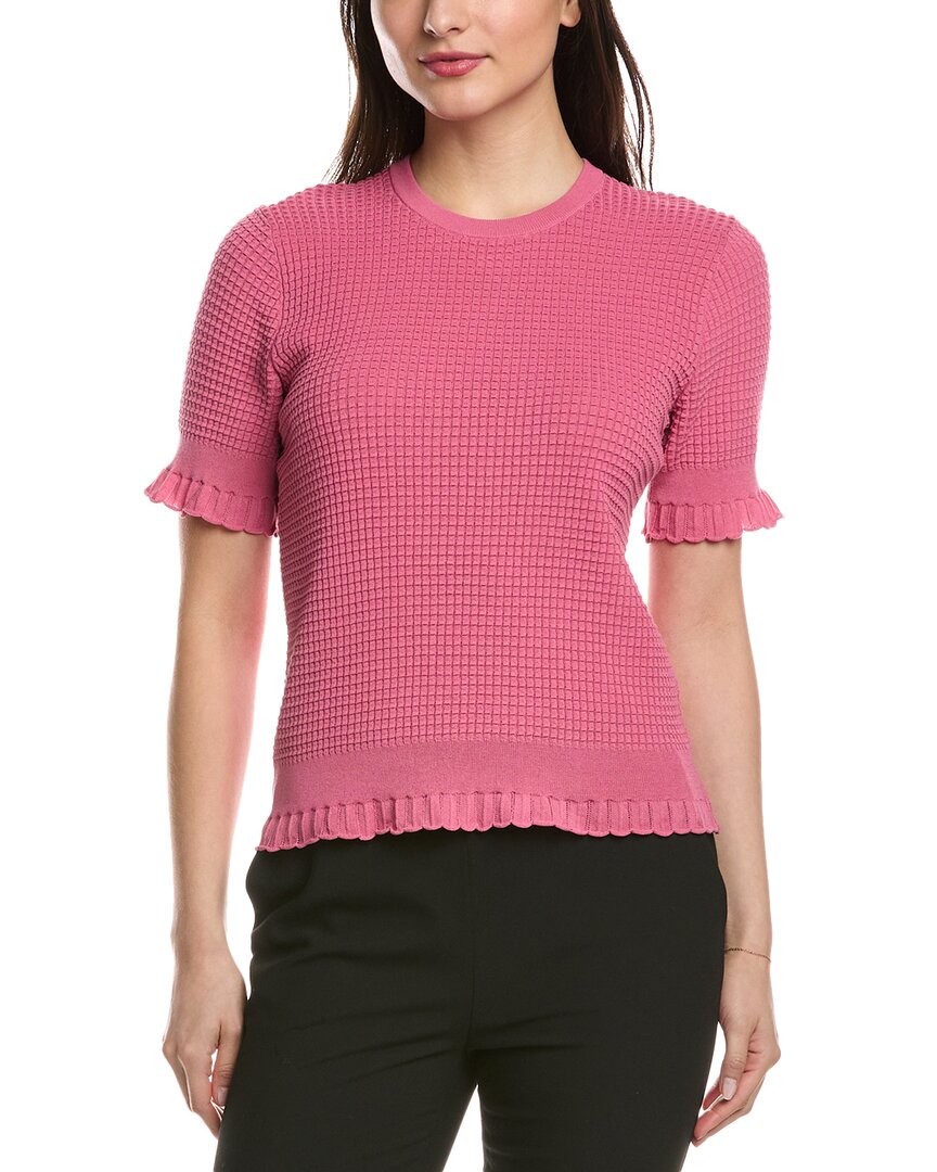 THEORY THEORY LACE TRIM SWEATER