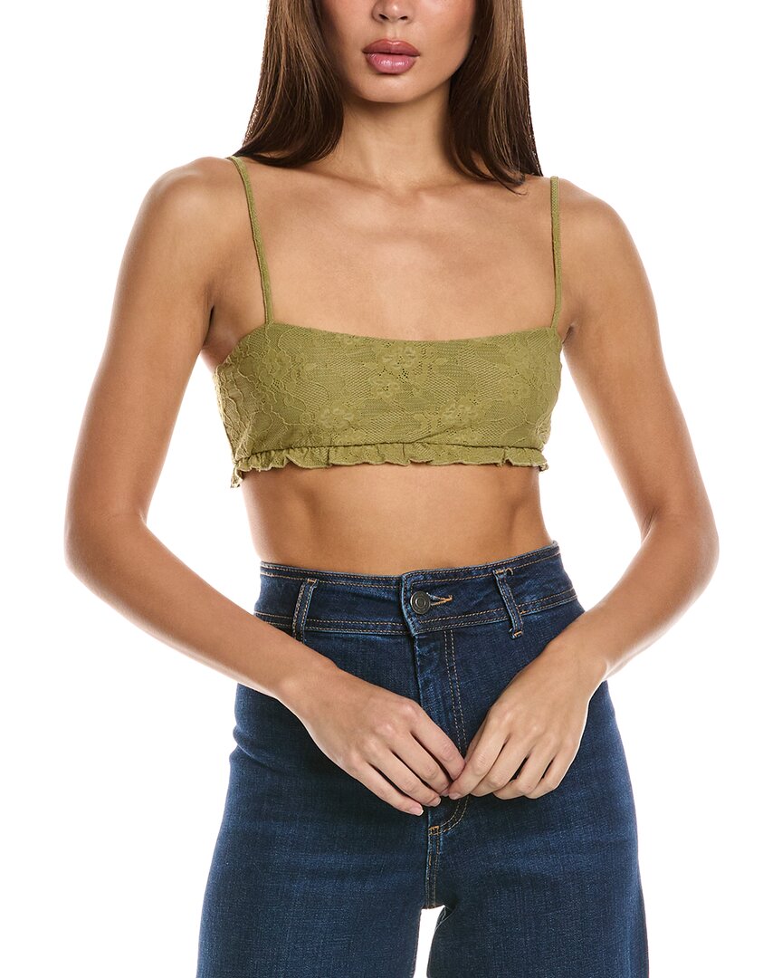Weworewhat Lace Bralette In Brown