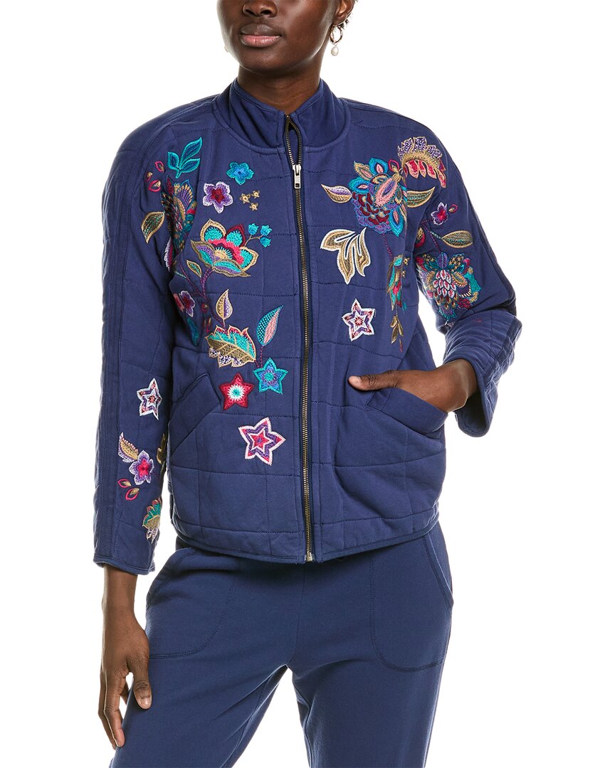 Johnny Was Quilted Jacket In Blue
