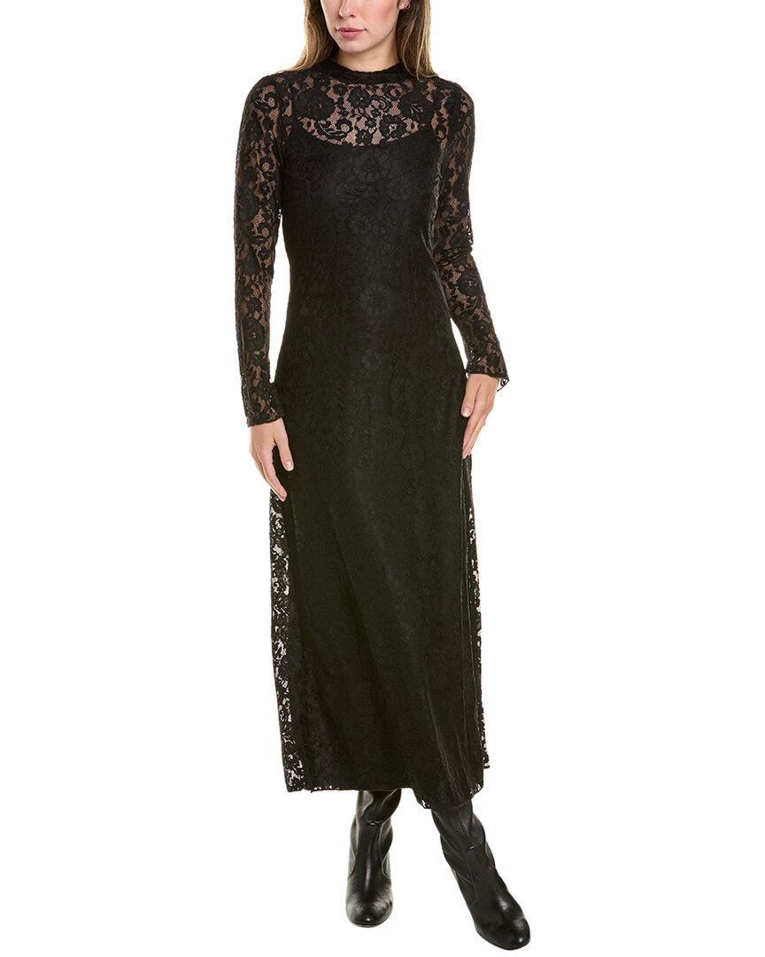 Vince Camuto Plus Size Lace Long-sleeve Maxi Dress In Black