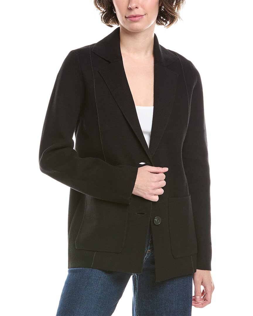Incashmere In2 By  Seamed Cashmere-blend Blazer In Black