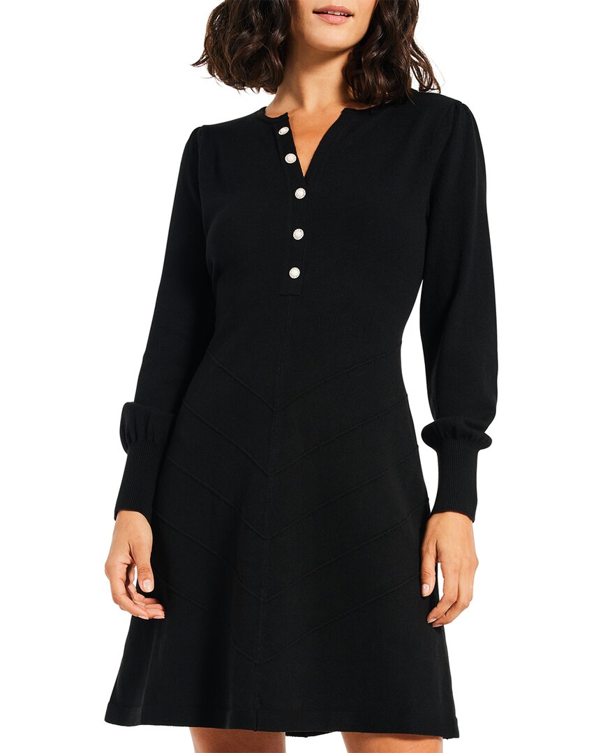 Nic + Zoe Twirl Time Long Sleeve Cotton Blend Knit Dress