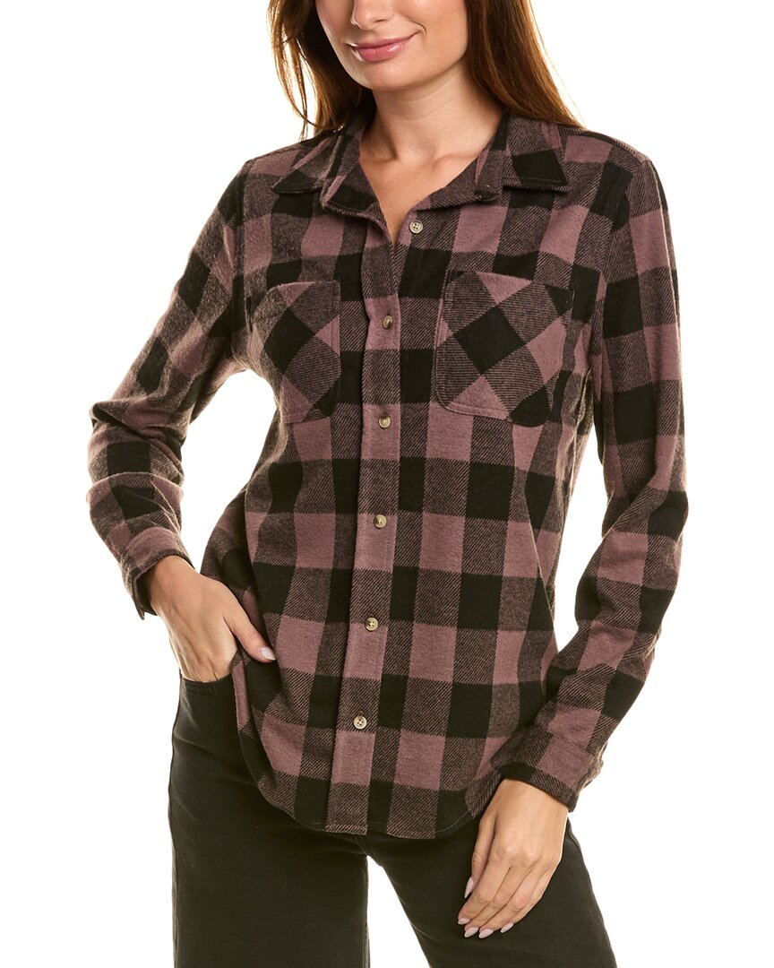 BEACHLUNCHLOUNGE BEACHLUNCHLOUNGE SALLY BRUSHED FLANNEL SHIRT 