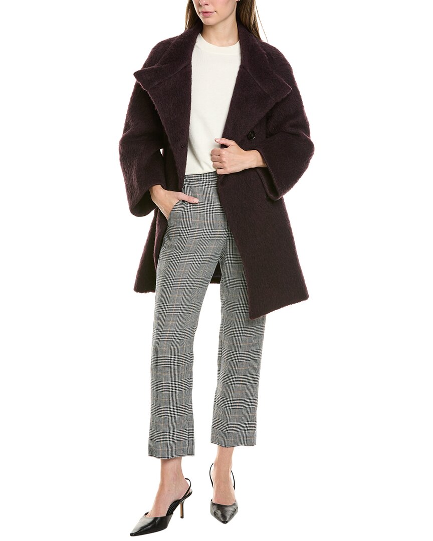 Cinzia Rocca Icons Wool & Alpaca-blend Coat In Purple