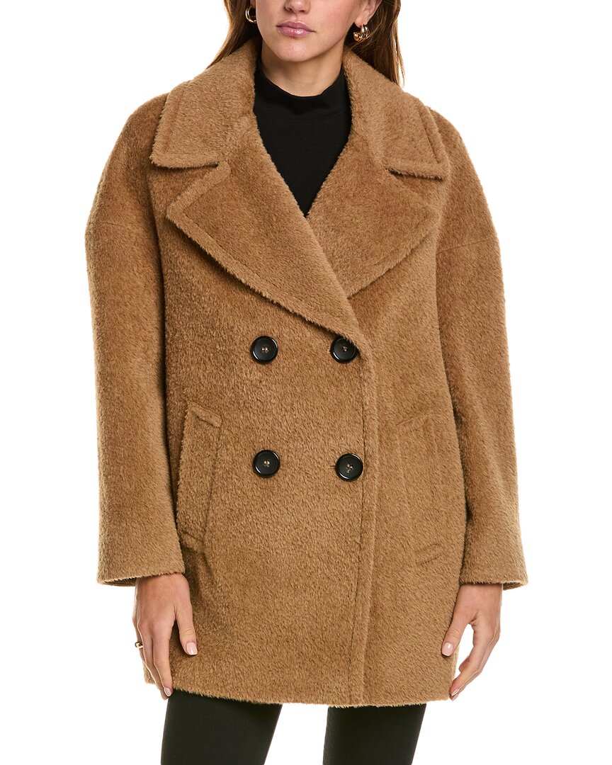 Cinzia Rocca Icons Medium Wool & Alpaca-blend Coat In Brown