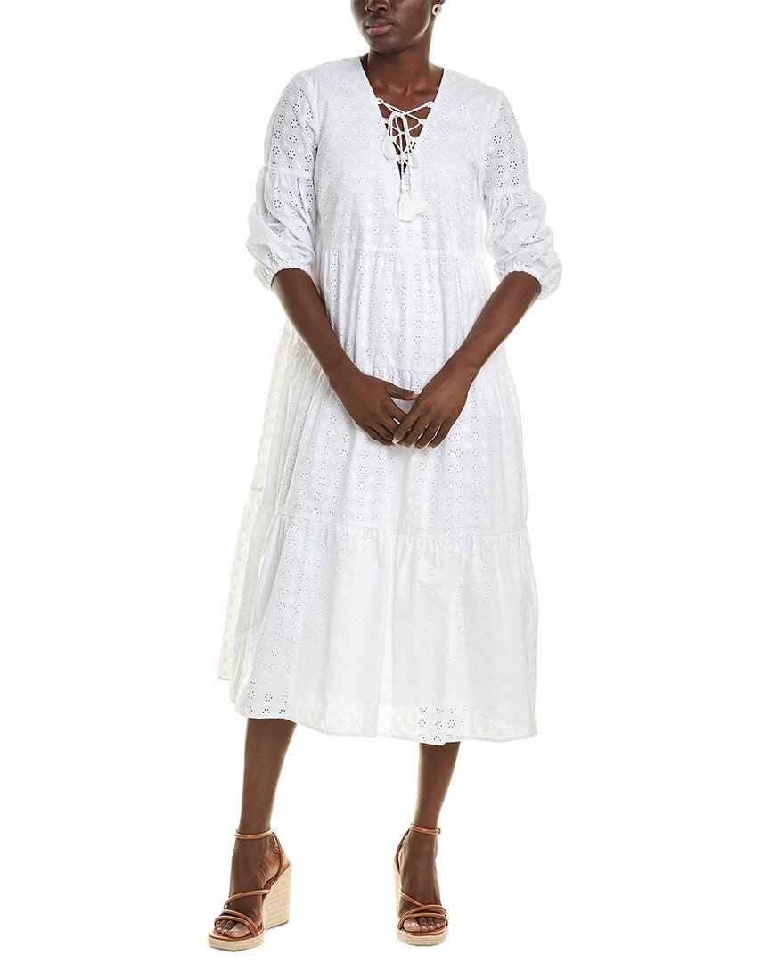 Brooks Brothers Eyelet Dress In White