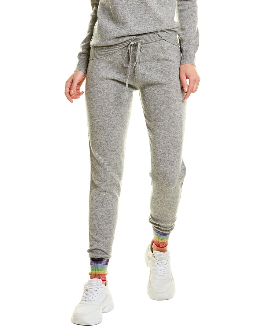 Shop Mt Cara Rainbow Cuff Jogger In Grey